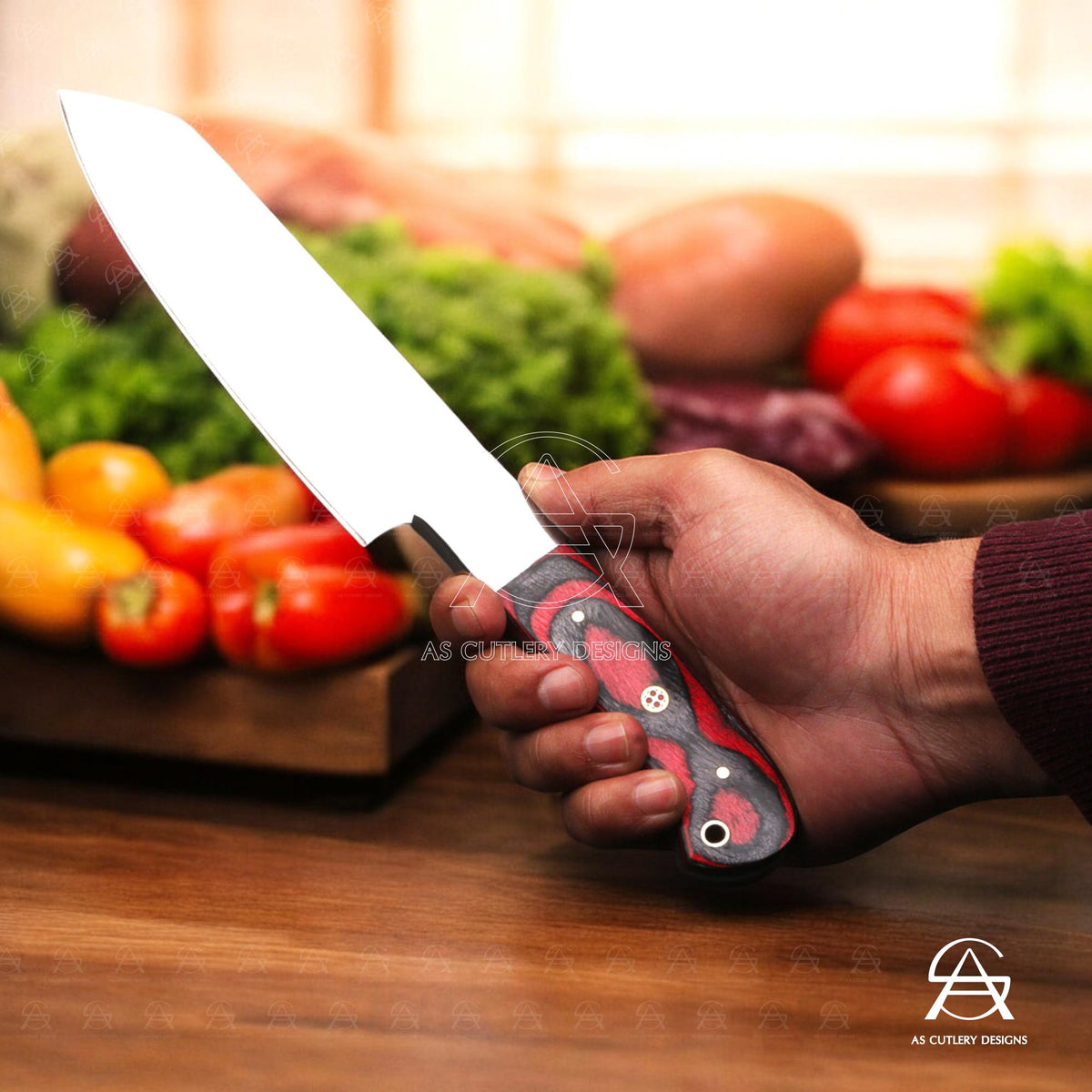 Hand-Forged Chef Knife Set | J2 Stainless Steel, Pakka Wood Handles