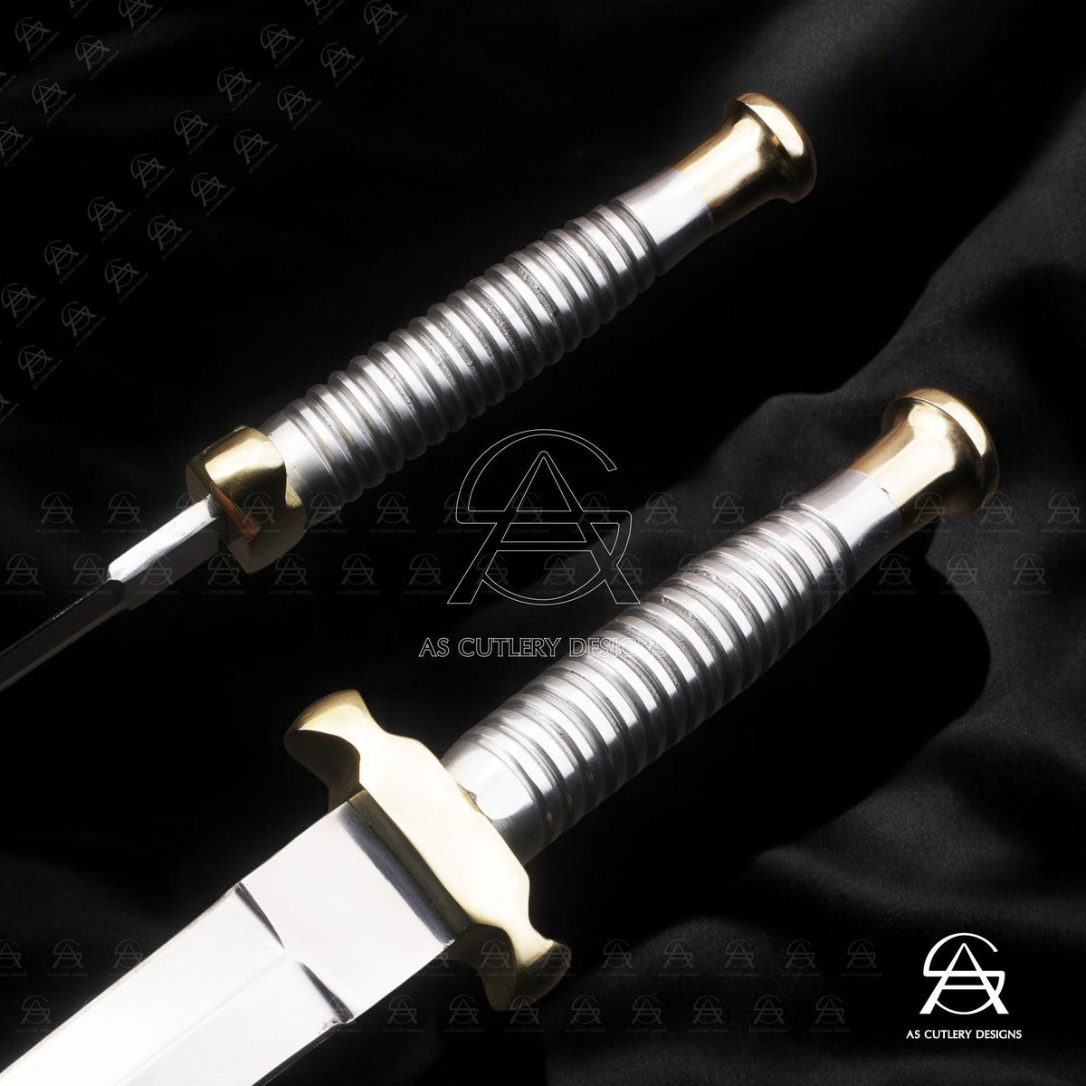 Hand-Forged D2 Steel Needle Dagger Knife | Brass Guard & Pommel | Stainless Steel Handle | Leather sheath