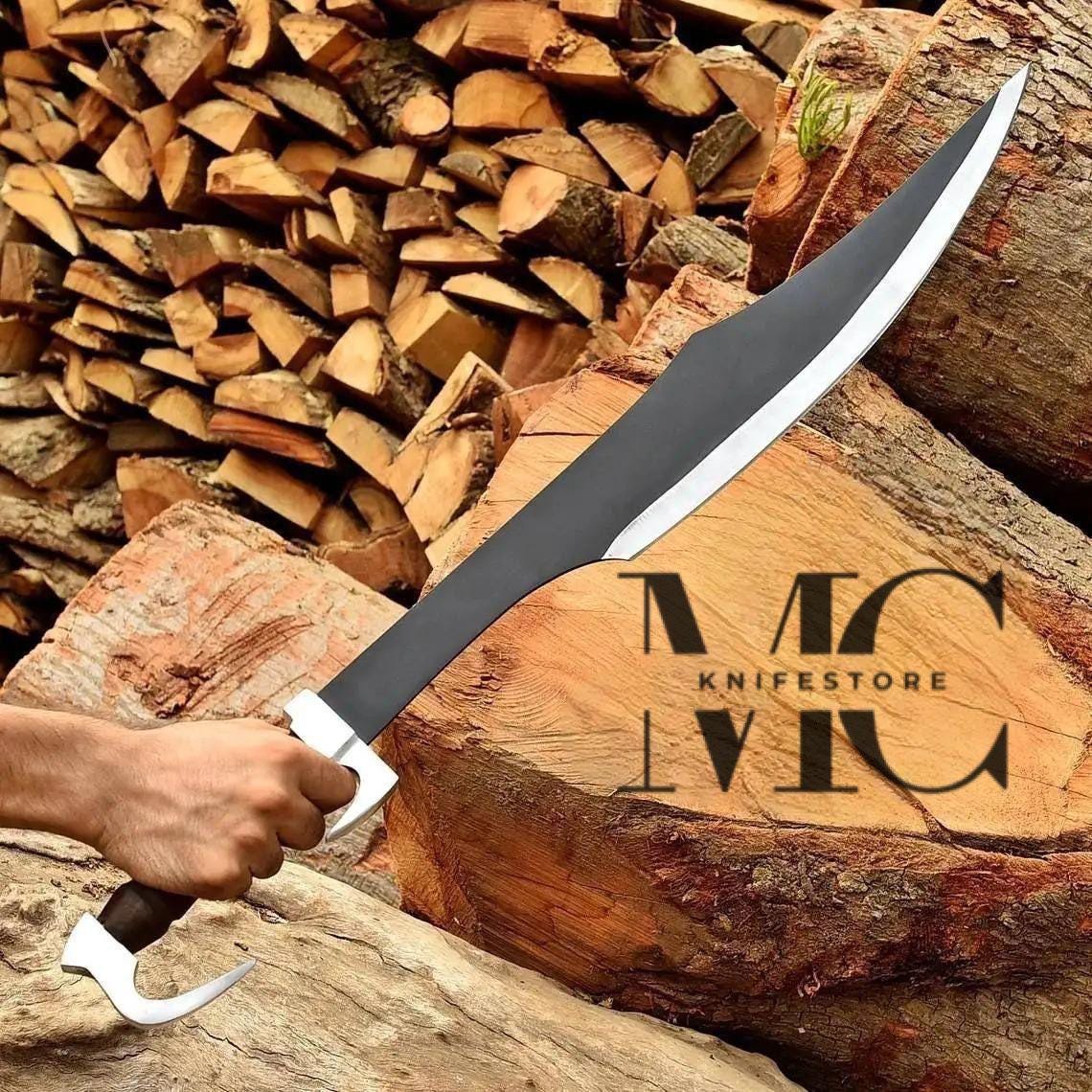 Handmade Spartan Sword Carbon Steel Replica with Leather Sheath 36’’