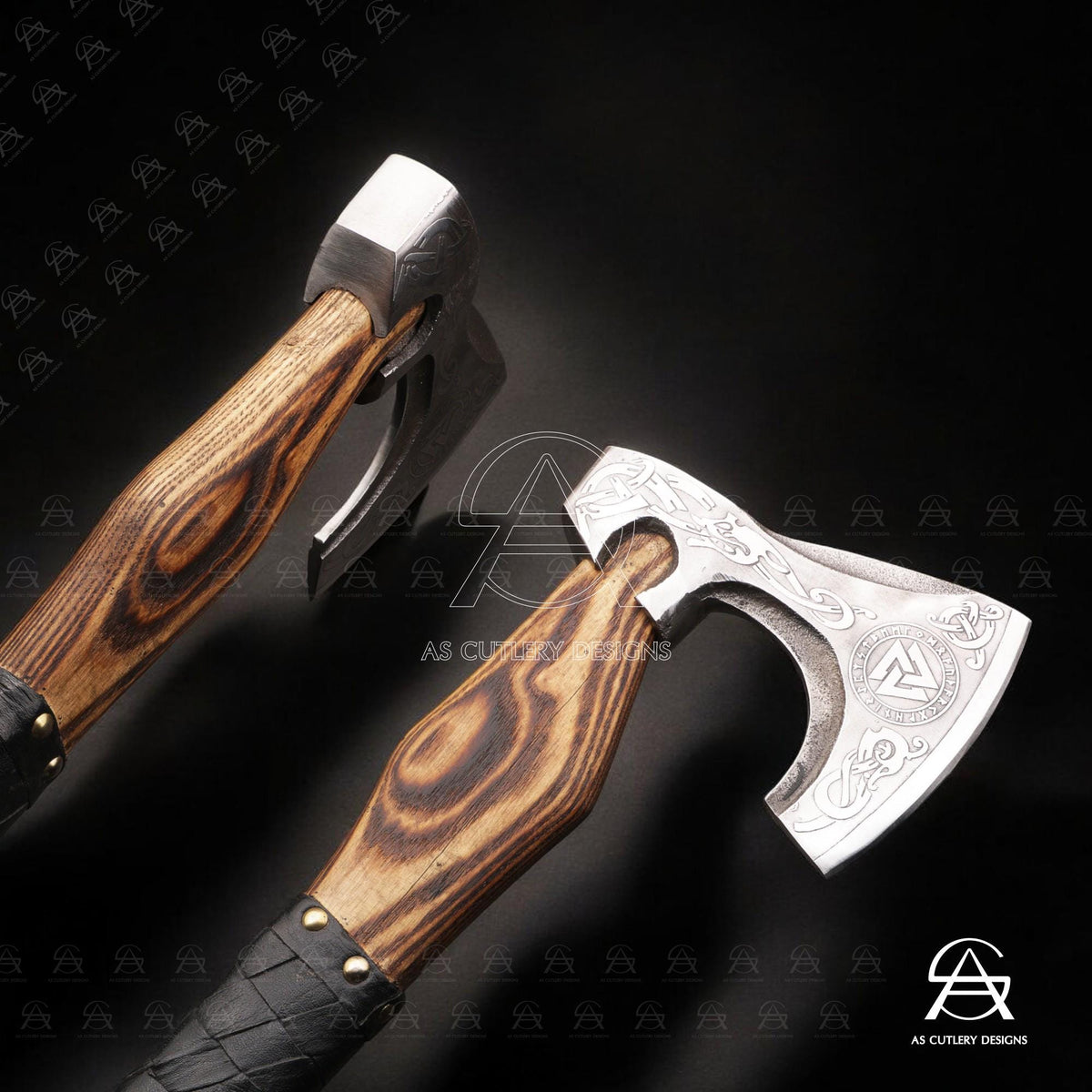 Hand Forged Viking Axe 18” High Carbon Steel Ash Wood Handle with Leather Sheath