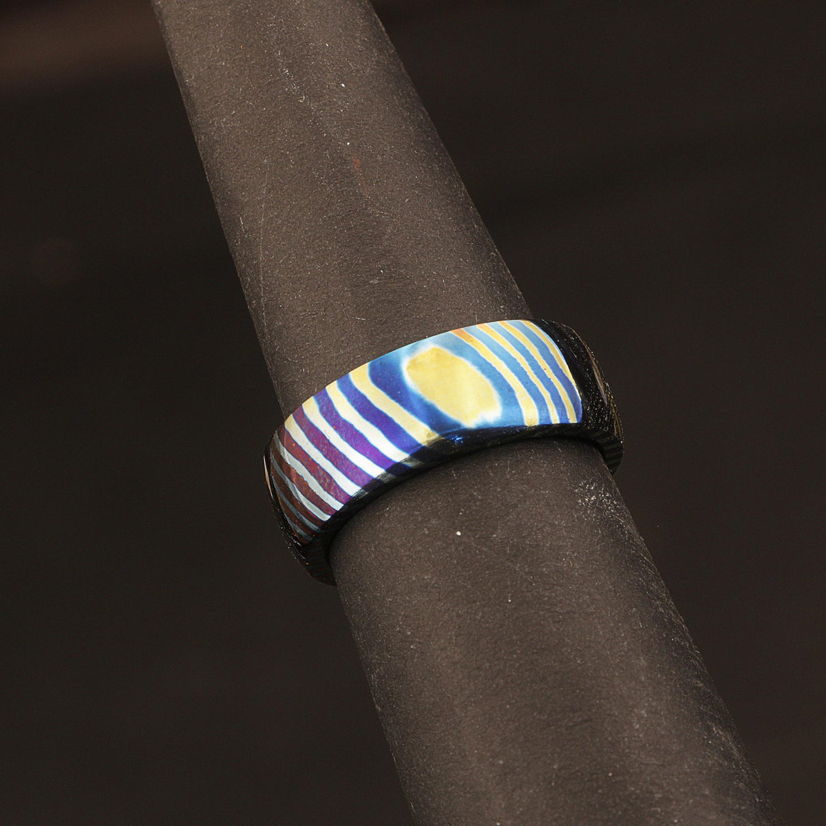 Customized Timascus Ring Mens Engagement Band For Him Titanium Wedding