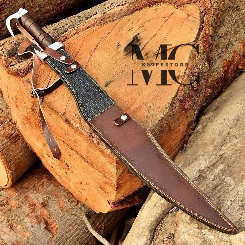 Handmade Spartan Sword Carbon Steel Replica with Leather Sheath 36’’