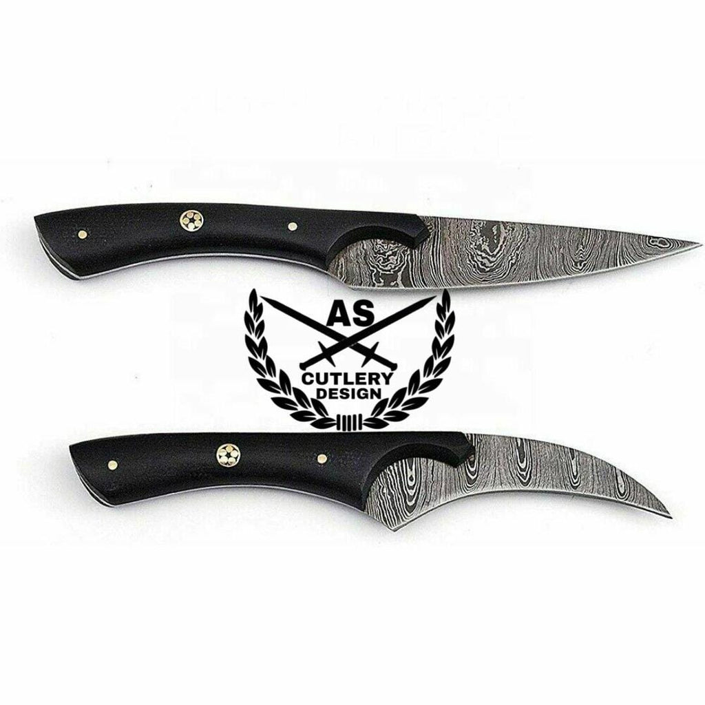 Custom hand made forged damascus steel/chef knives set 6 pcs