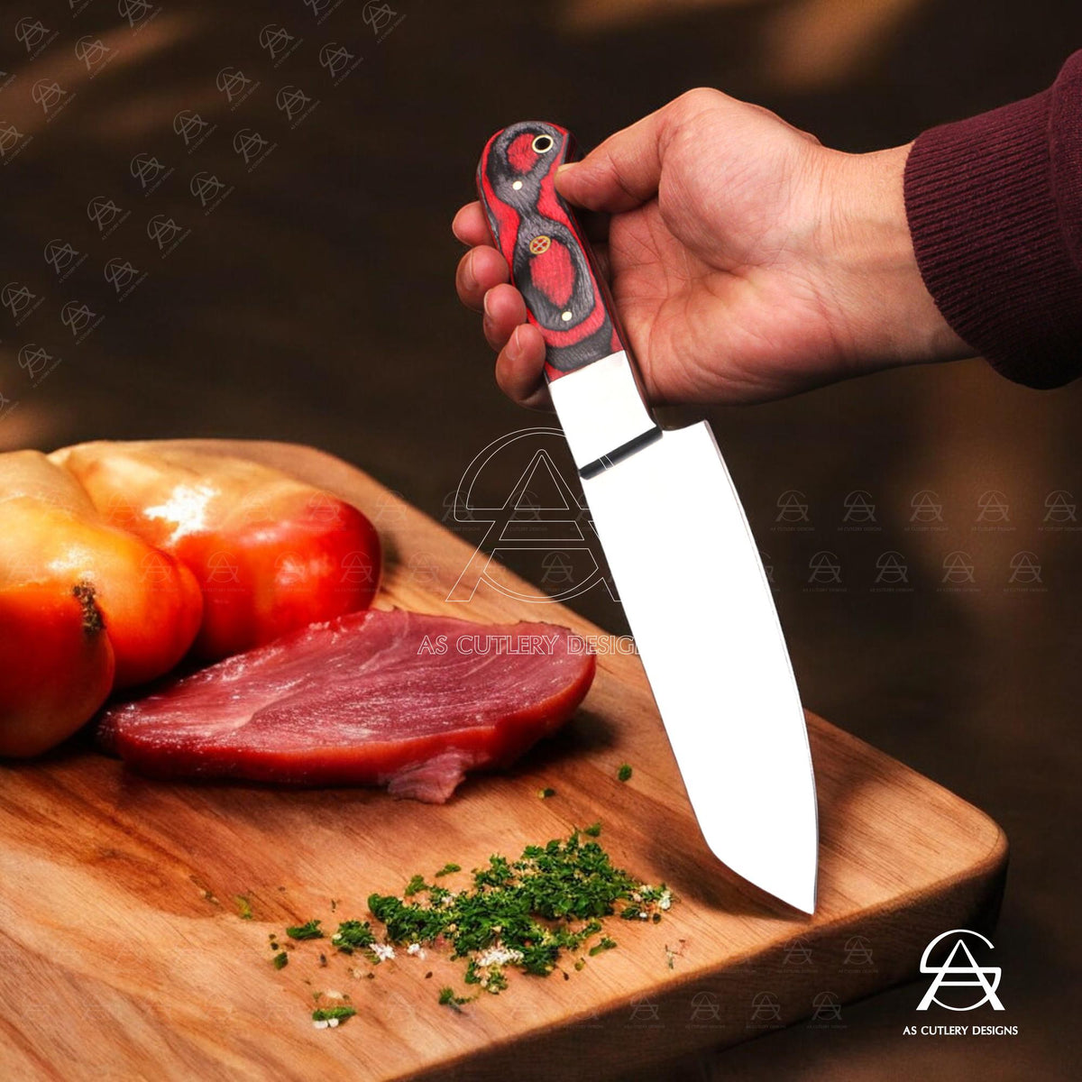 Hand-Forged Chef Knife Set | J2 Stainless Steel, Pakka Wood Handles
