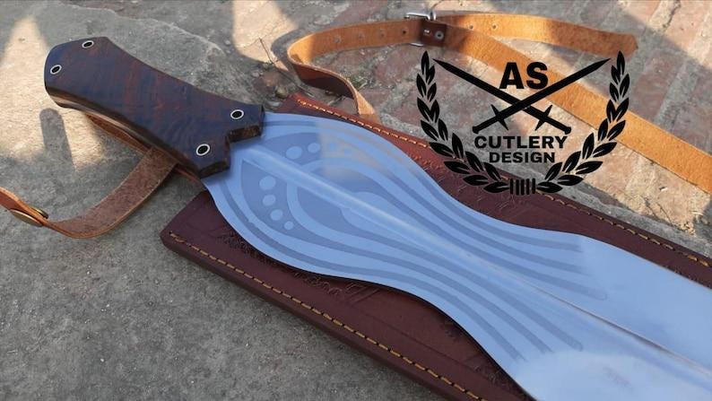 Custom handmade achilles sword Replica 30’’ with leather sheath